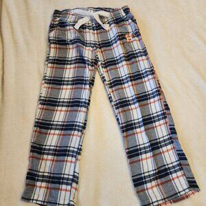 Womens Houston ASTROS Plaid Flannel Pajama Pants - White, Navy & Orange